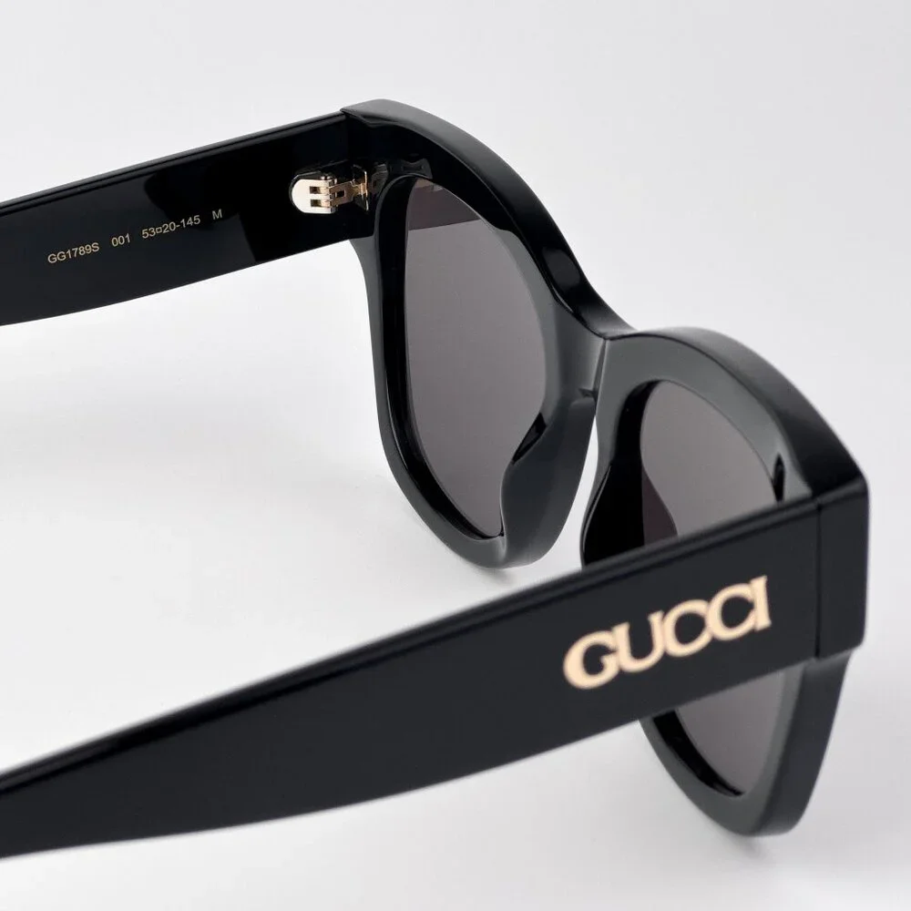 Gucci GG1789S Sunglasses – Black Square Frame Grey Lenses | Model GG1789S 001